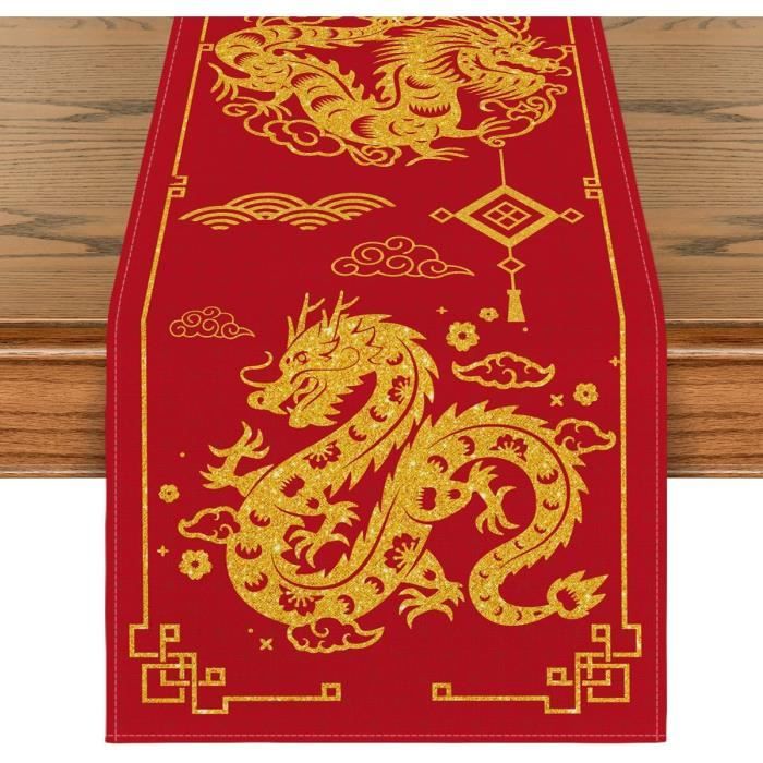 Décor du Nouvel An chinois, calendrier 2024, licence annuelle, papier peint  domestique, dragon, mensuel, bureau, confrontation - AliExpress