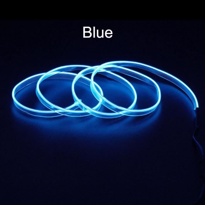 Bande LED 12V 2 Mètres Couleur Violet Pour Ambiance Intérieur Voiture - Neuf, Universel