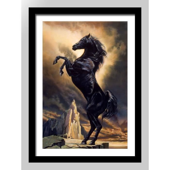 Tableau Deco Toile Hd Imprimer Cheval Des Animaux Peinture A L Huile Moderne Wall Art Sans Cadre Cdiscount Maison