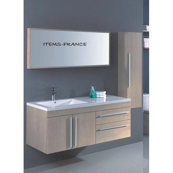 Meuble Salle De Bain Contemporain Neoma 130x50x52 Achat Vente