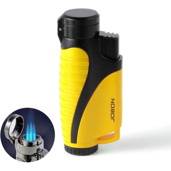 Briquet Torche HESTAY Jet Flamme | Butane (Non Inclus) | Coupe-Vent - Pour Cigares, BBQ, Cheminées