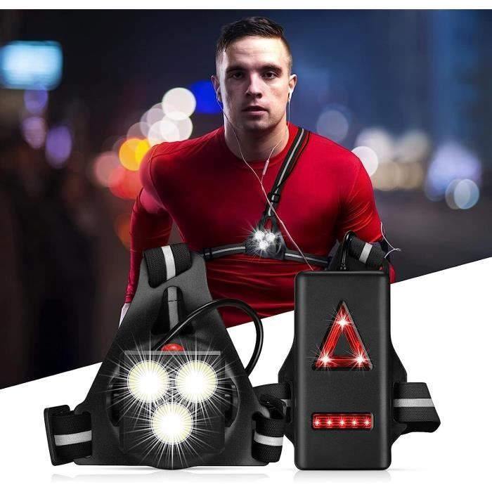 Lampe de Poitrine LED Rechargeable USB, 500 Lumens, Éclairage