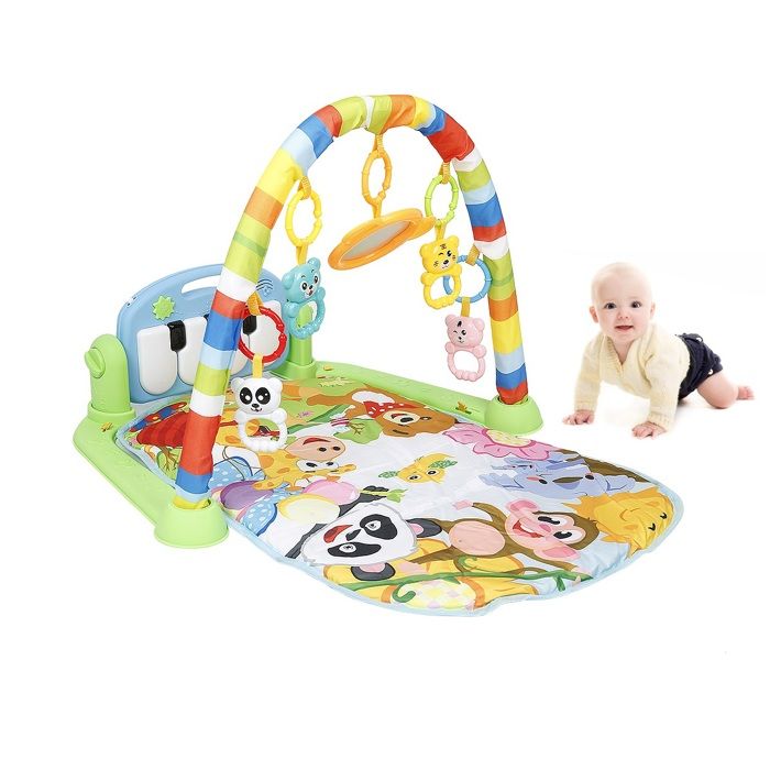 Tapis Musical d'Éveil pour Bébé - LUXS - Avec Arches de Jeu - Effets  sonores - Coloré - Cdiscount Puériculture & Eveil bébé