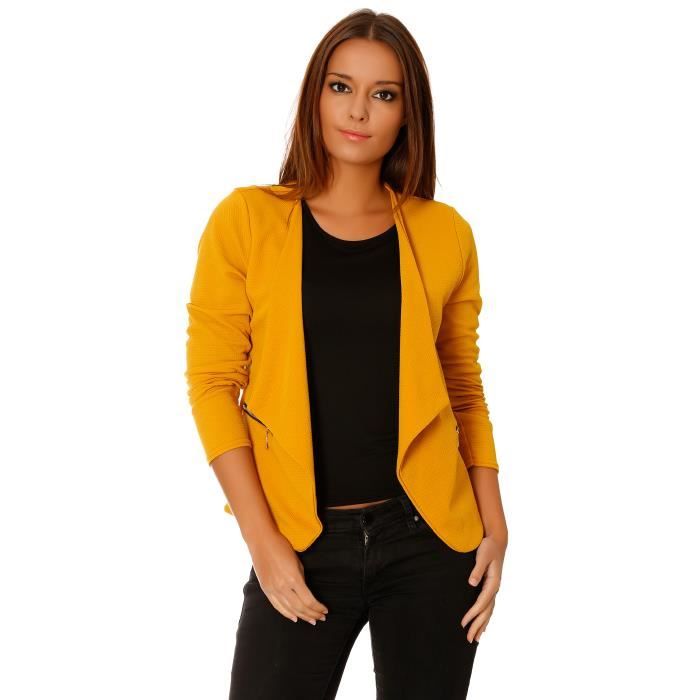 Veste blazer sales jaune femme