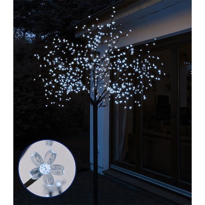 Arbre lumineux 250 cm avec 600 fleurs LED