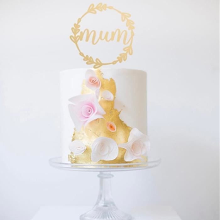 Ins Nouvelle Maman Gateau Topper Rose Or Maman Joyeux Anniversaire Gateau Topper Pour Maman Anniversaire Fete D 8 Hj Cdiscount Maison