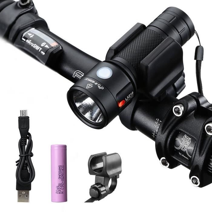 Support Lampe Torche Vélo Universel Dioche - Pince Guidon Jusqu'à 40mm - Installation Sans Outil