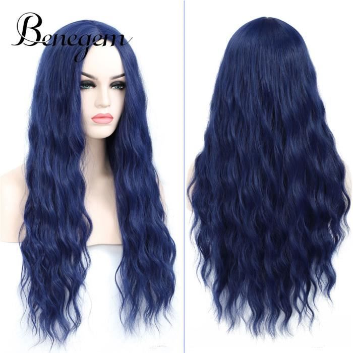 Perruque bleu 2025 foncé