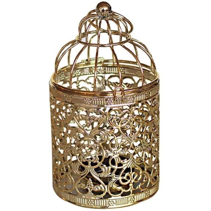 Kentop Cage /à Oiseaux en m/étal Photophore Lanterne Maison de Mariage D/écoration de Table Blanc