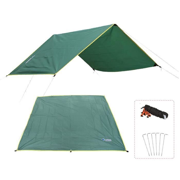 Azarxis Tarp Bâche de Tente Anti-Pluie Abri de Plage Tapis de Sol Camping Couverture Imperméable Toile de Tente pour Hamac Pique-Nique Randonnée Azarxis Tarp Bâche de Tente Anti-Pluie Abri de Plage Tapis de Sol Camping Couverture Imperméable Toile de Tente pour Hamac Pique-Nique Randonnée