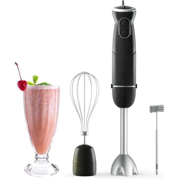 Mixeur Plongeant 1000W, Mixer Plongeur 5 En 1, 12 Vitesses, Bouton