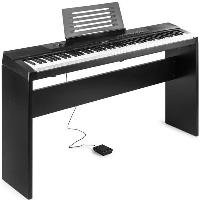 MAX KB6W - Piano numérique 88 touches avec meuble en bois pour musicien  confirmé et touches semi-lourdes - Cdiscount Instruments de musique