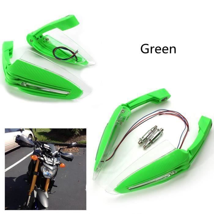 Vert Poignée Brosse Bar Gardes Mains Universel Pour Kawasaki Dirt Pit Bikes