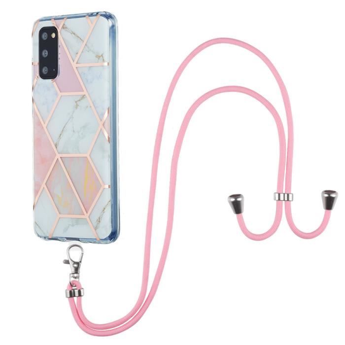 Belle rose chaud motif cœur Cordon Avec Amovible Porte-carte