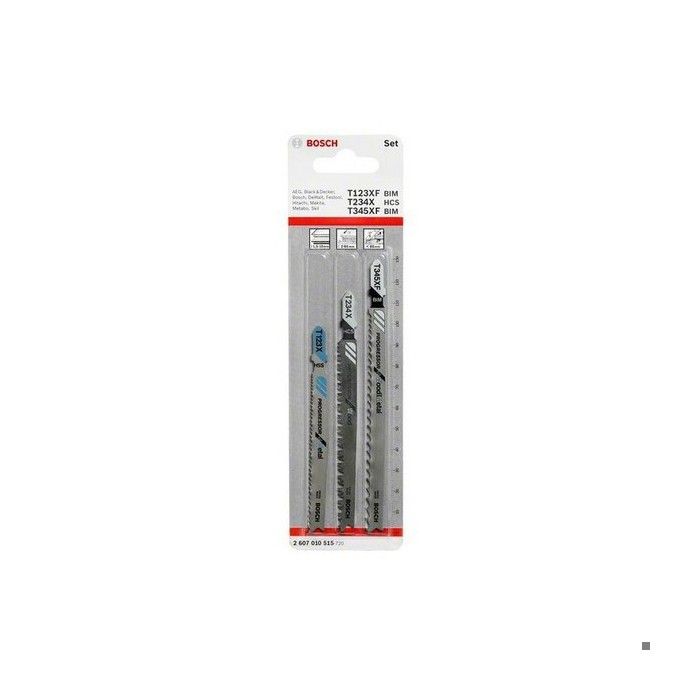 Carte de 3 Lames BOSCH 2 X T101BIF + 1 X T101AOF Spécial Coupe Parquet 2608636429 - vue 2