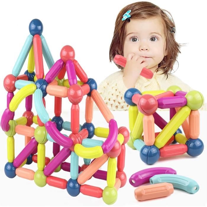 Blocs De Construction Magnétiques Annexfun – 100 Pièces, Thème Château De Princesse – Jouet éducatif Pour Enfants à Partir De 3 Ans