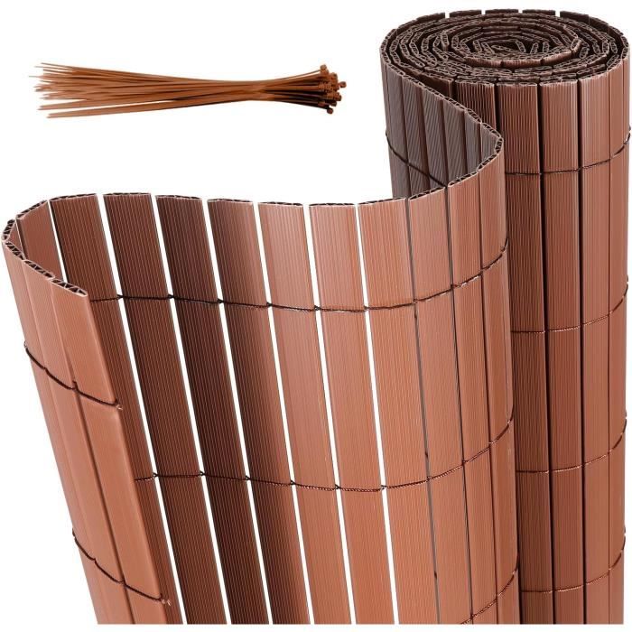 Canisse En PVC Brise-Vue Eulenke 80 X 500 Cm Anthracite - Clôture Intimité Avec Lattes Renforcées Et Serre-Câbles