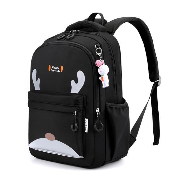 Sac ?� Dos Scolaire enfant Gar?�ons Filles Sacs ?�cole Sac Dos Pour adolescent bag bah79-Noir 