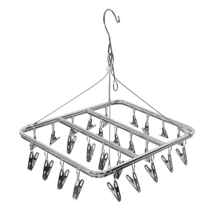 Porte sous vetements cintre porte chaussettes Etendoir a linge multifonction en alliage d aluminium meuble cintre Cdiscount Maison