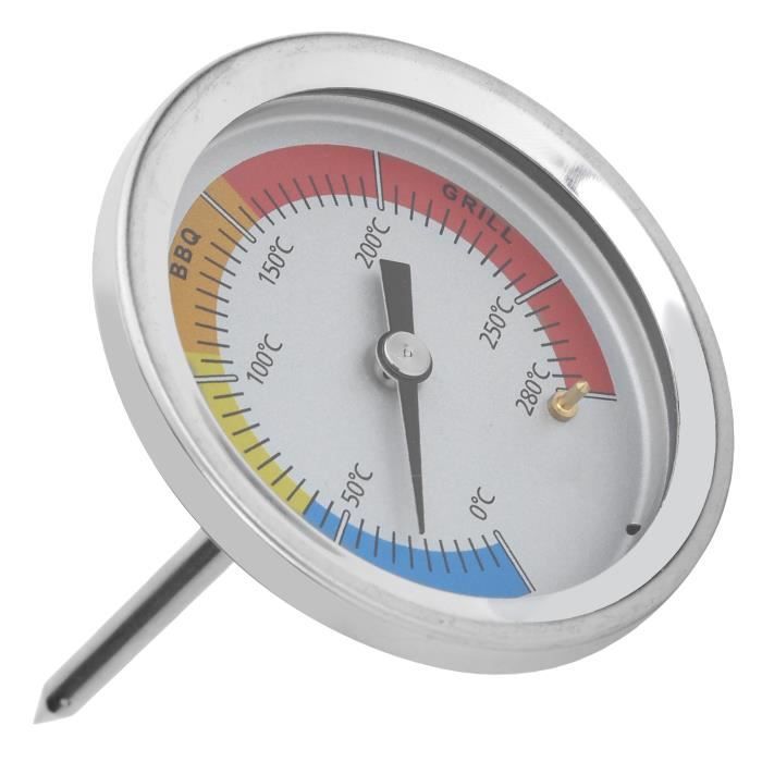Thermomètre Barbecue Inoxydable - Thermomètre Grill Weber Jusqu'à 800°F - Précis Et Facile à Installer