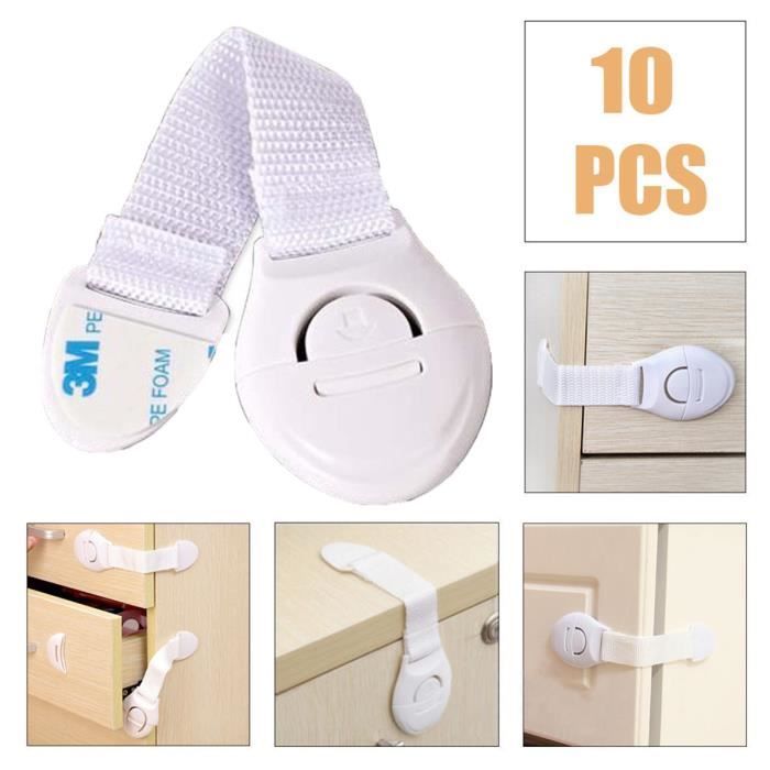 2pcs Enfant Protection Bebe Securite Serrure Tiroir Armoire Placard Porte Casier Bebe Puericulture Autres