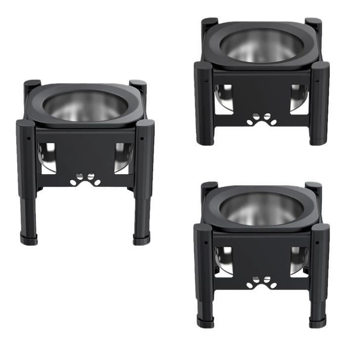 Comparer les prix de Gamelle pour chien et chat - HOMEWELL - ABS+Inox - Noir - Intérieur