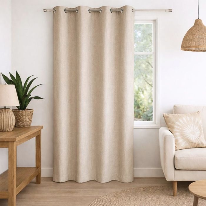 Panneau De Rideau Pottery Barn Emery – Lin Gris 100x96 Pouces – Doublé Coton