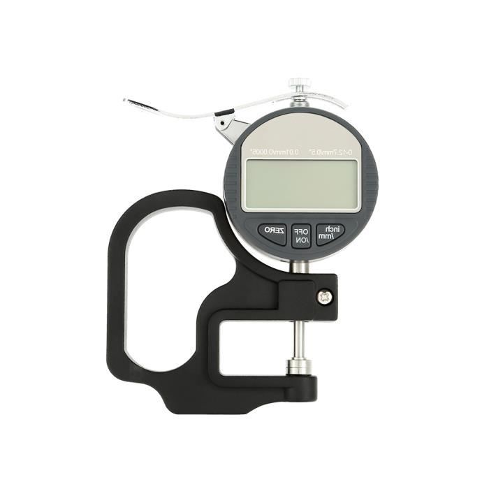 Jauge D'épaisseur Numérique 0-12.7 Mm - Précision 0.01 Mm - Pour Cuir, Papier, Tissu, Film - Écran LCD, Facile à Utiliser