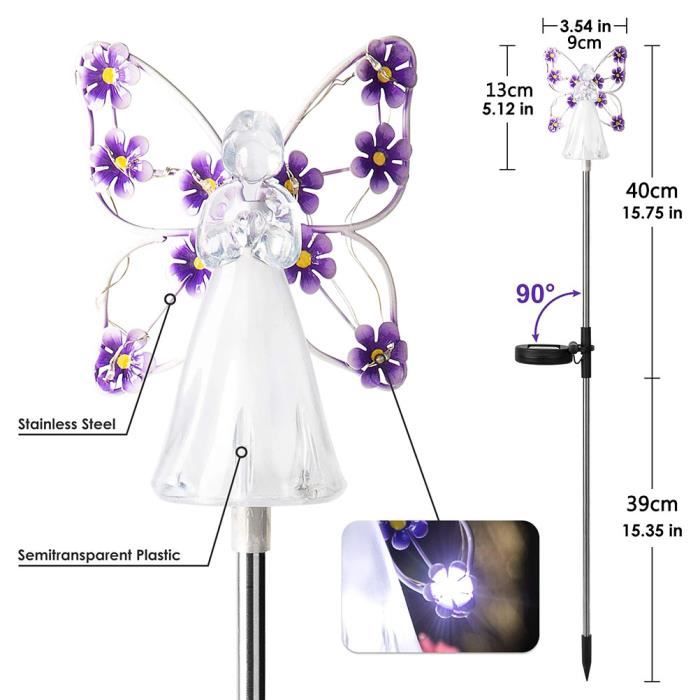 Lot De 2 Lampes Solaires Suspendues En Bronze, Idéales Pour La