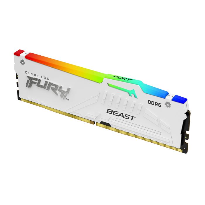 Mémoire RAM DIMM - KINGSTON - FURY Bst WHT RGB EXP - 16GB - 5600 DDR5 - Eclairage RGB amélioré