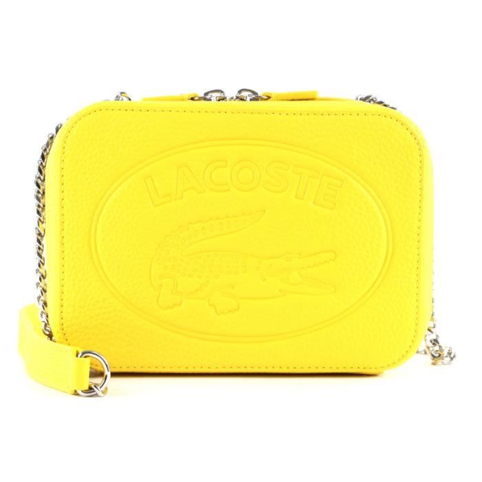 LACOSTE Croco Crew Crossover Bag Anthemis [122060] - sac ?� ?�paule bandouli?�re sacoche Jaune 
