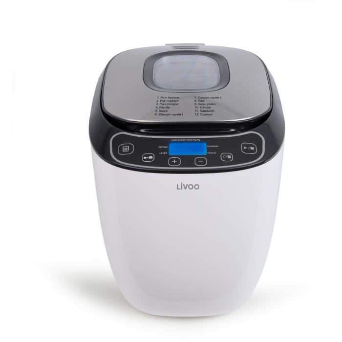 LIVOO DOP218 Machine à Pain Fait Maison | 12 Programmes 3 degrés de Cuisson de la croûte - vue 2