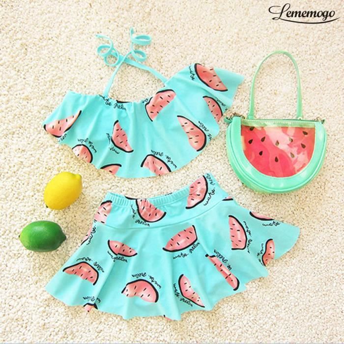 Lememogo Maillot De Bain Fille Bebe Bikini Image De Pasteque 16 Deux Pieces Swimwear Charmante Mignone Swimsuit Bleu Achat Vente Maillot De Bain Soldes Sur Cdiscount Des Le Janvier Cdiscount