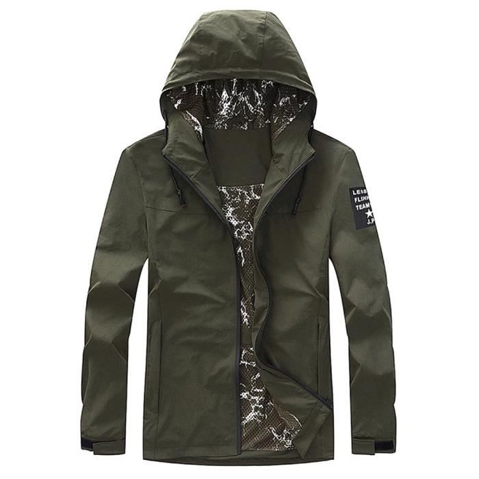 Veste Imperméable Femme RUITOTP - Coupe-Vent, Capuche, Séchage Rapide (Taille S à XXL)