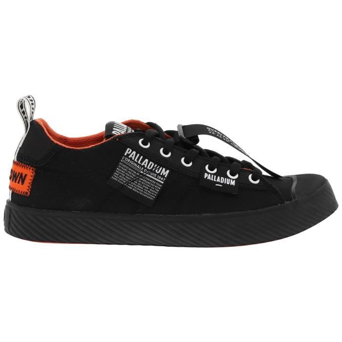 Baskets basses coton PALLAPHOENIX OVERLAB Palladium noir Noir