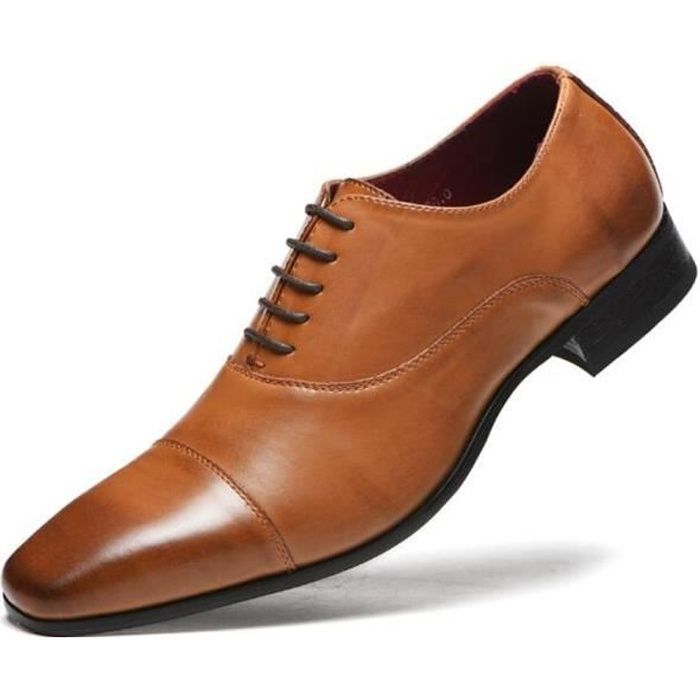 Richelieu Cuir Chaussure Homme Marron Marron Achat Vente