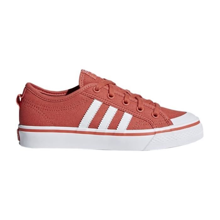 Baskets ADIDAS Nizza J Boty Orange Mixte Enfant Orange Cdiscount Chaussures