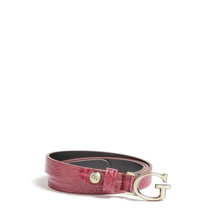 Ceinture costume Croco Marron - Prêt-à-Porter