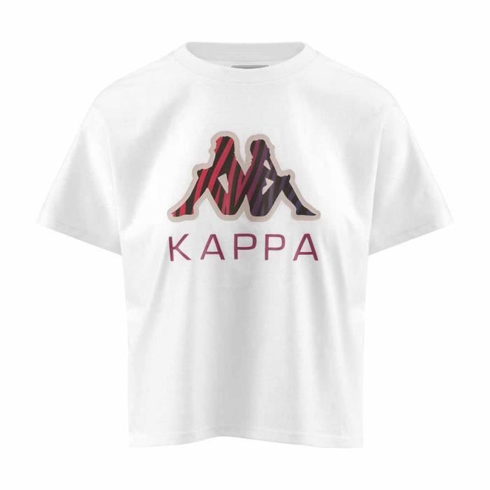 T-shirt Femme KAPPA Edalyn Sportswear - Blanc - Manches courtes - Multisport
