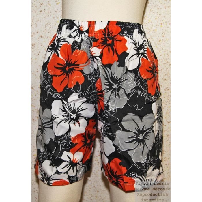 Short Maillot de bain - hommes Style hawaïen imprimé B_4