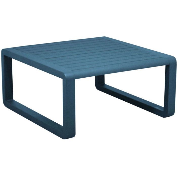 table basse de jardin en aluminium 80x80 cm tonio bleu bleu
