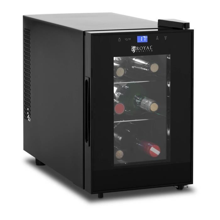 Royal Catering Weinkühlschrank 135 Liter - 6 Einlegeböden Für 46 Flaschen - LED Display & Beleuchtung