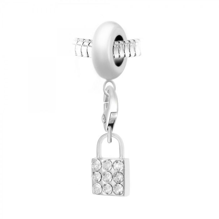 Charm perle - So Charm - Pendentif cadenas - Acier - 10 mm - Compatible Pandora et Chamilia Charm perle - So Charm - Pendentif cadenas - Acier - 10 mm - Compatible Pandora et Chamilia