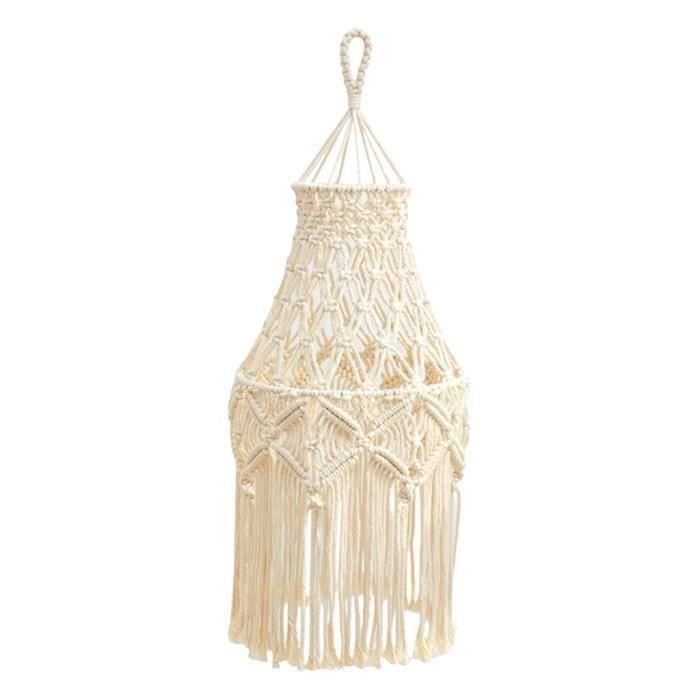 Abat-jour Cylindrique En Lin Naturel - Blanc, 15 Cm - Pour Lampe De Table, Plafonnier Ou Applique