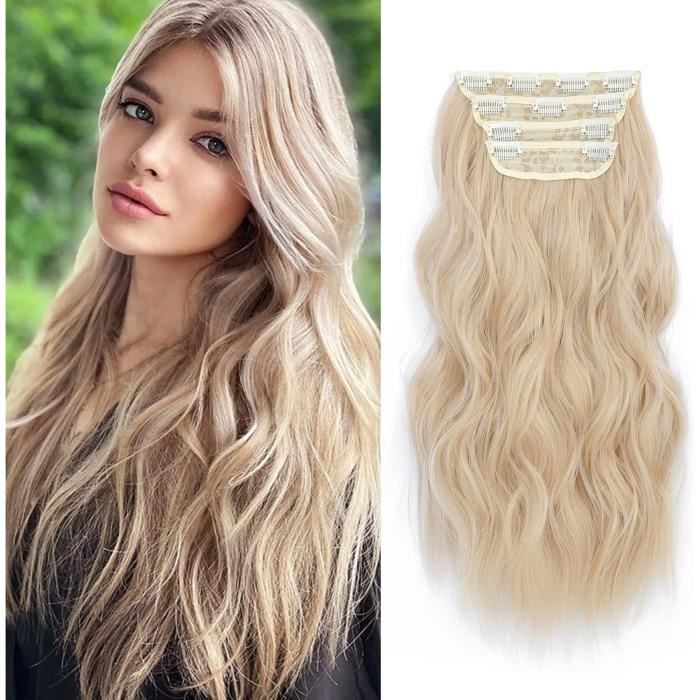 MORICHY Extension à Clips Cheveux Naturels 4 Pièces Postiches 50,8cm