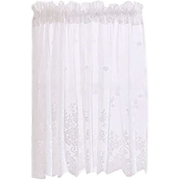 Rideaux brise-bise Rideaux transparents en dentelle florale - Rideaux