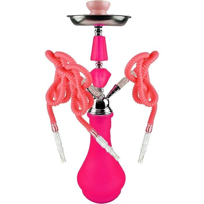 Set De Shisha Hookah, Oriental Pipe À Eau Avec 3 Tuyaux Inclus, Pince À