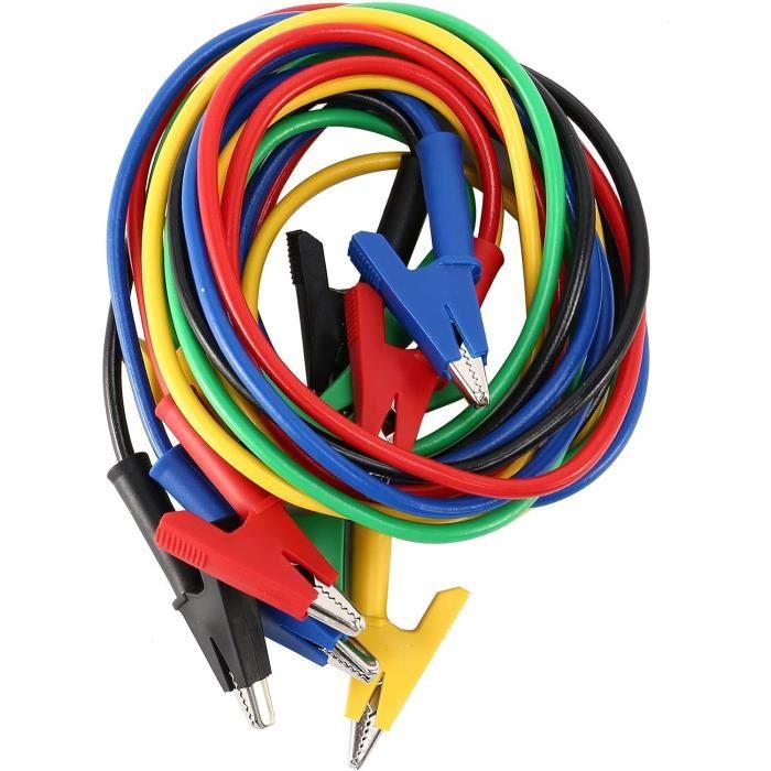 Lot De 12 Pinces Crocodiles à Double Tête En Métal à Longue Queue