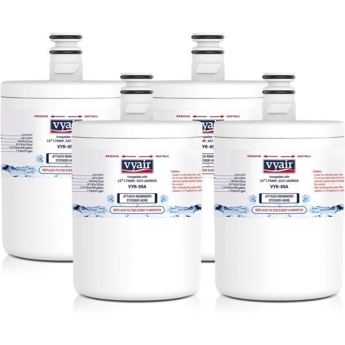 Vyr05A Filtre À Eau Du Réfrigérateur Compatible Avec Lg Lt500P