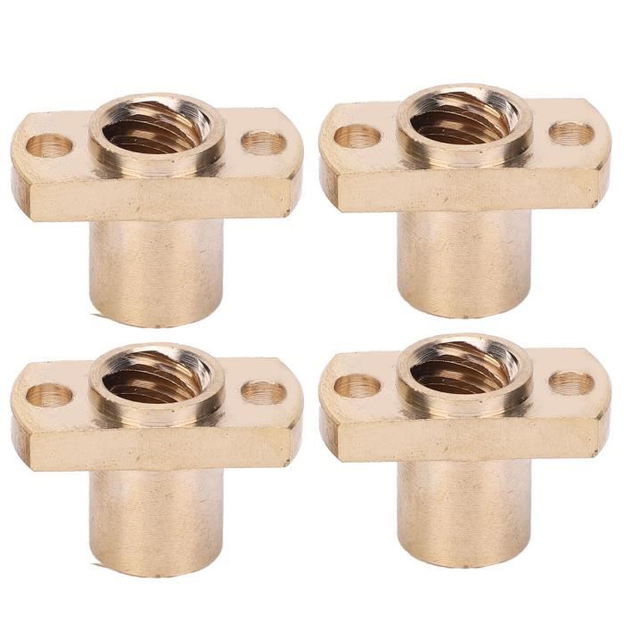 Écrous En Laiton à Bride - Filetage Trapézoïdal T10 à T40, Pour Machines-outils, Imprimantes 3D, Pas De 2 à 8 Mm - 7